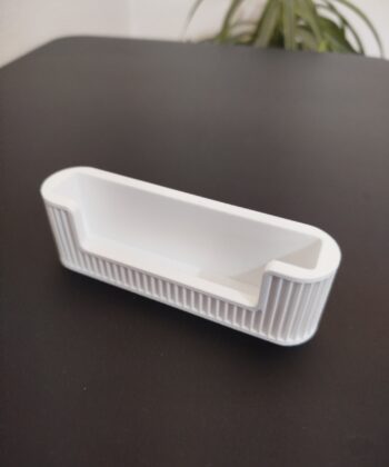 White Ribbed Business Card Holder2